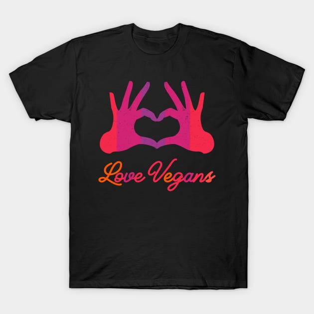 Love Vegans T-Shirt by MZeeDesigns